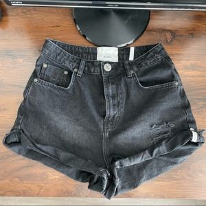 One Teaspoon Bandits Denim Shorts, black size 27